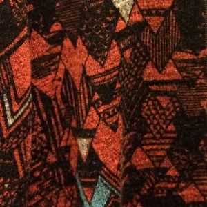 Lularoe Sarah- Orange/Black/Tan Print!